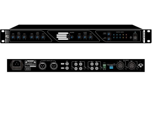 Picture of Stereo Preamp Mixer. 2 XLR Mic In, 4 Aux In, 2 outputs