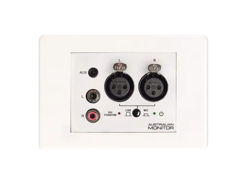 Picture of Mic/Line WPlate XLR,RCA,3.5 White